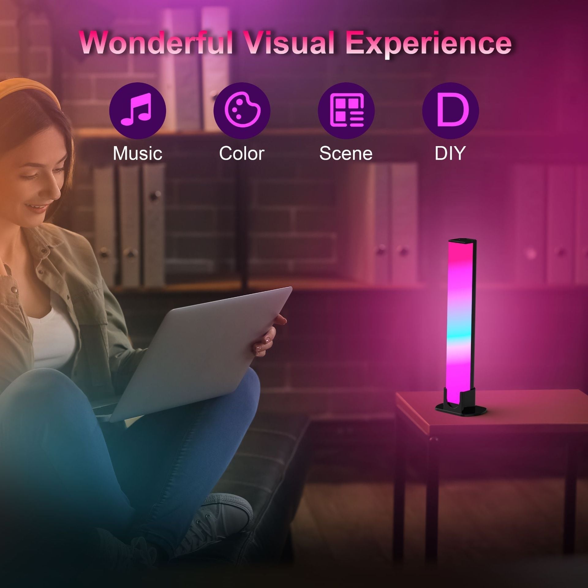 LED lamp sync with music during entertainment
