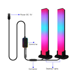 Black smart desk lamp with Tuya functionality