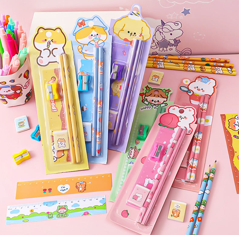 School Supplies Set with Cartoon Characters Image 4
