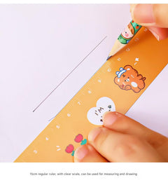Kids Cartoon Themed Pencils and Ruler Image 2