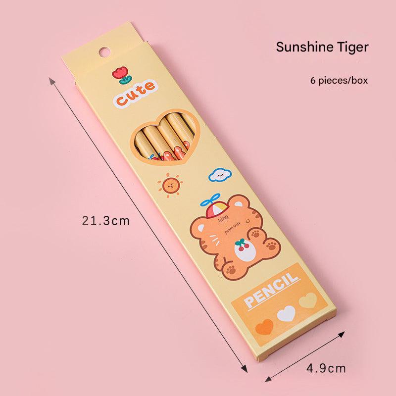 Funny teddy bear themed pencil set image 3