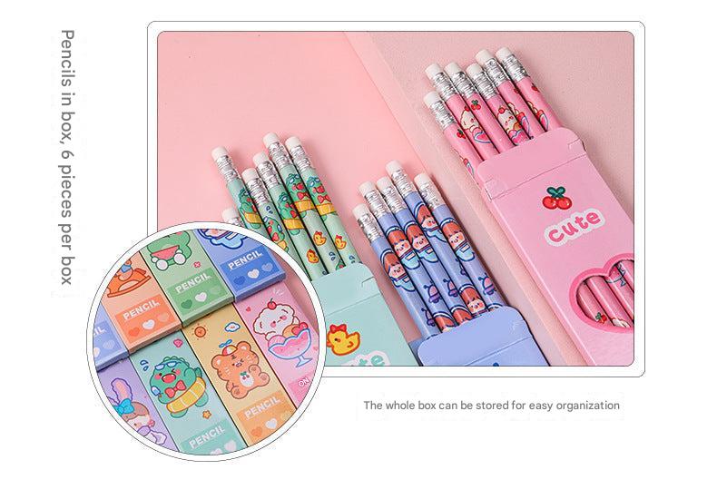 Kid's Fun-Themed HB Drawing Pencils set image 1