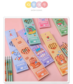 Funny teddy bear themed pencil set image 3