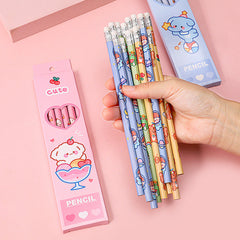 Funny teddy bear themed pencil set image 3