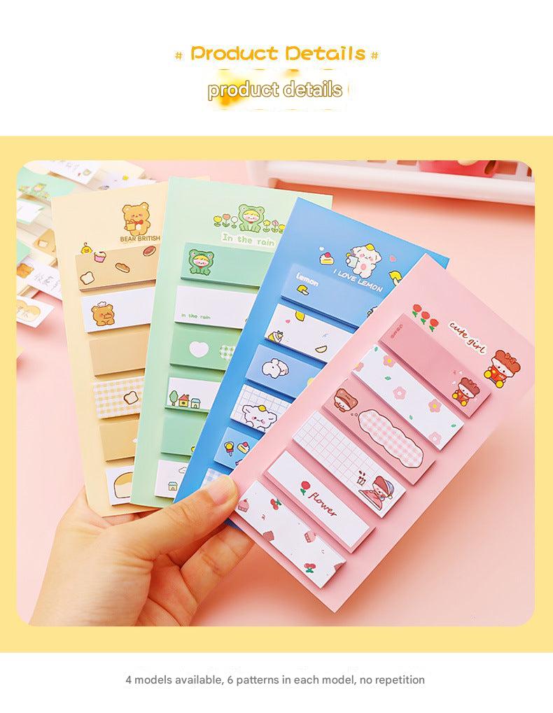 Rainbow Frog themed sticky notes