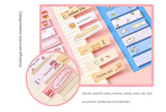 Colourful adhesive notes for organisational use