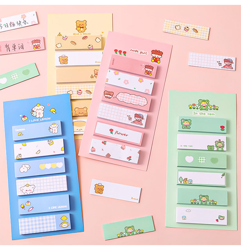 Rainbow Frog themed sticky notes