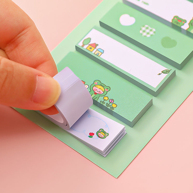 Rainbow Frog themed sticky notes