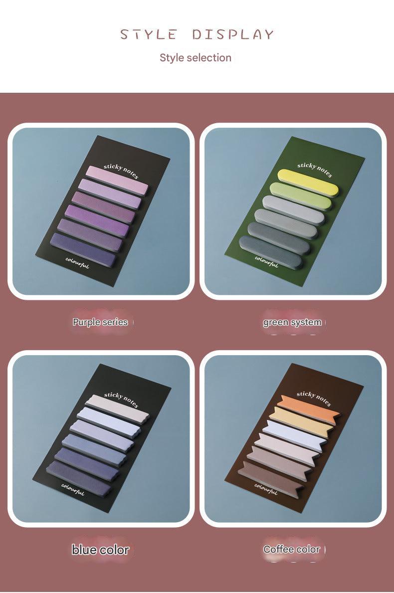 Morandi gradient sticky note pack on desk