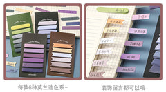 purple and green gradient sticky notes