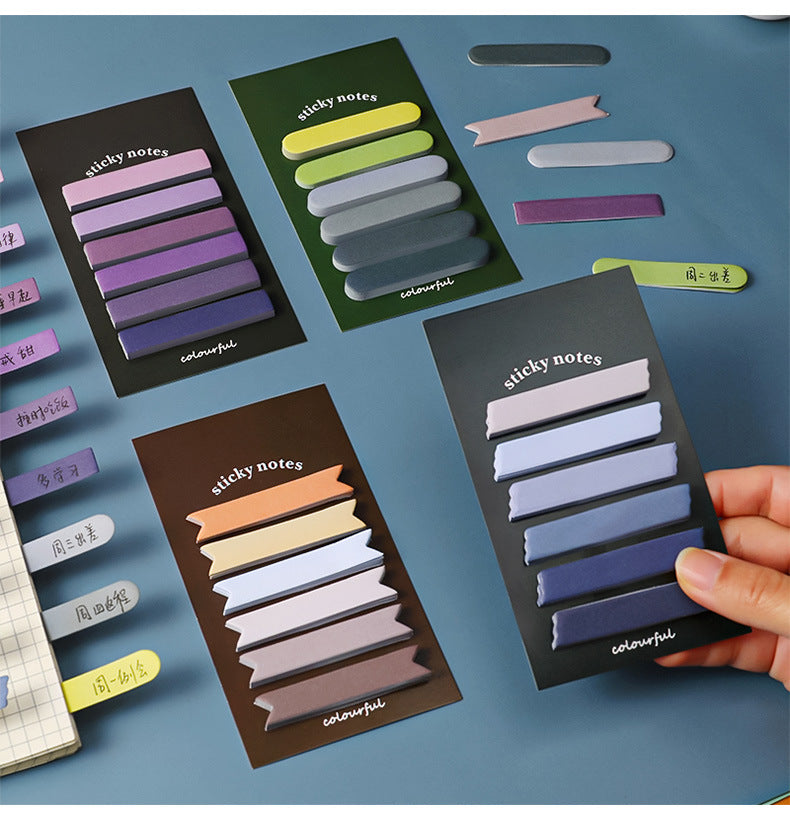 compact Morandi sticky note pack ready for schoolbag