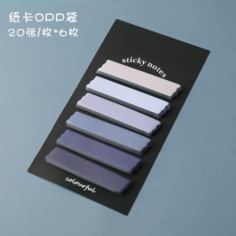 purple and green gradient sticky notes