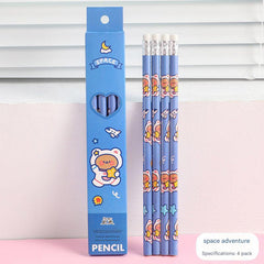 students using astronaut-themed pencils