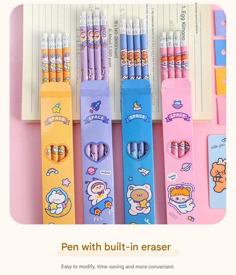 packaging of kids astronaut pencils