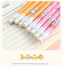 wooden pencils with fun space designs
