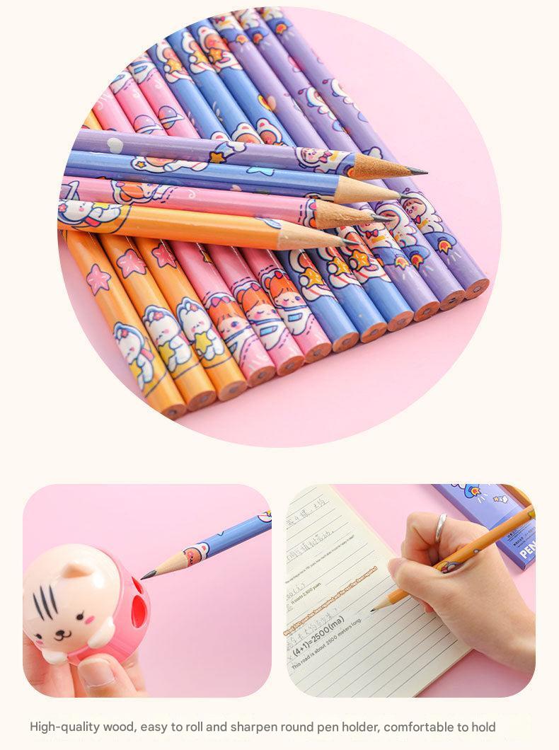 students using astronaut-themed pencils