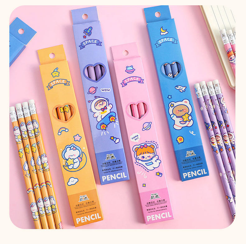 packaging of kids astronaut pencils