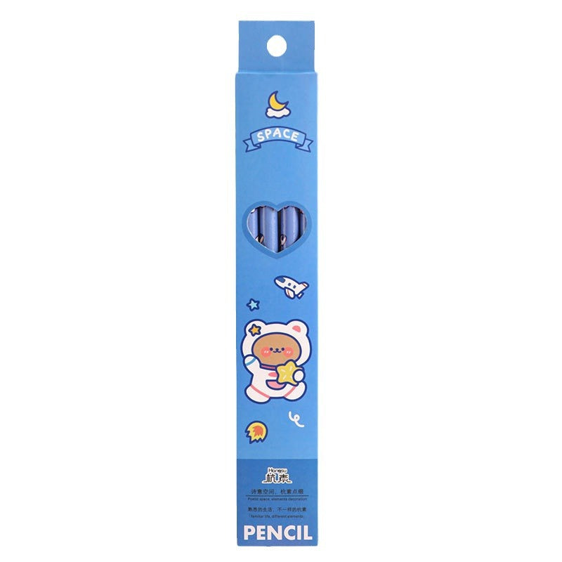random colour wooden pencil with eraser