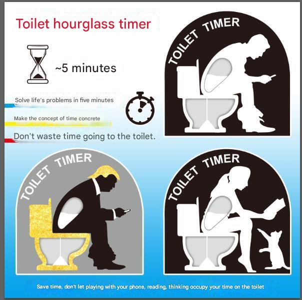 Colorful Sand Clock - Toilet Timer in Action