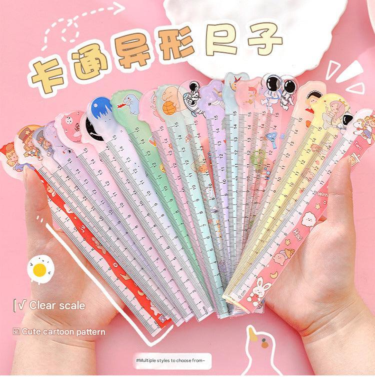 Cute cartoon-themed ruler with characters