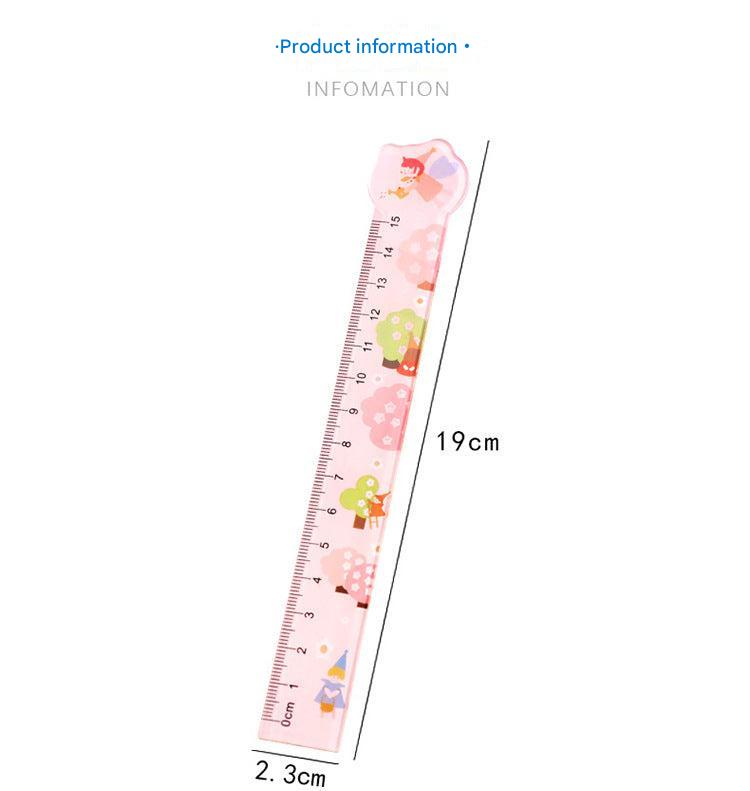 Colourful 15cm cartoon ruler for kids