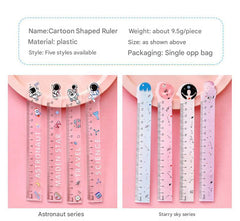Durable plastic ruler with fun designs