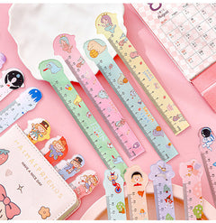 Cute cartoon-themed ruler with characters