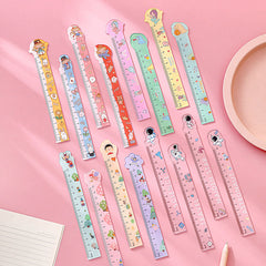 Durable plastic ruler with fun designs