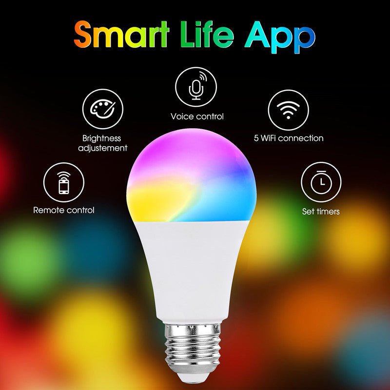 Different colour options for smart LED bulb