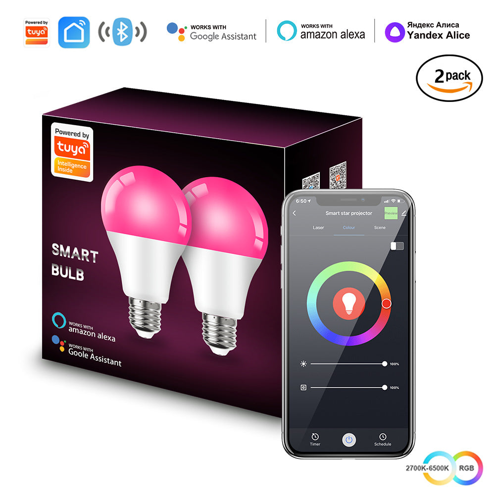 Smart LED light bulb in luxurious living room