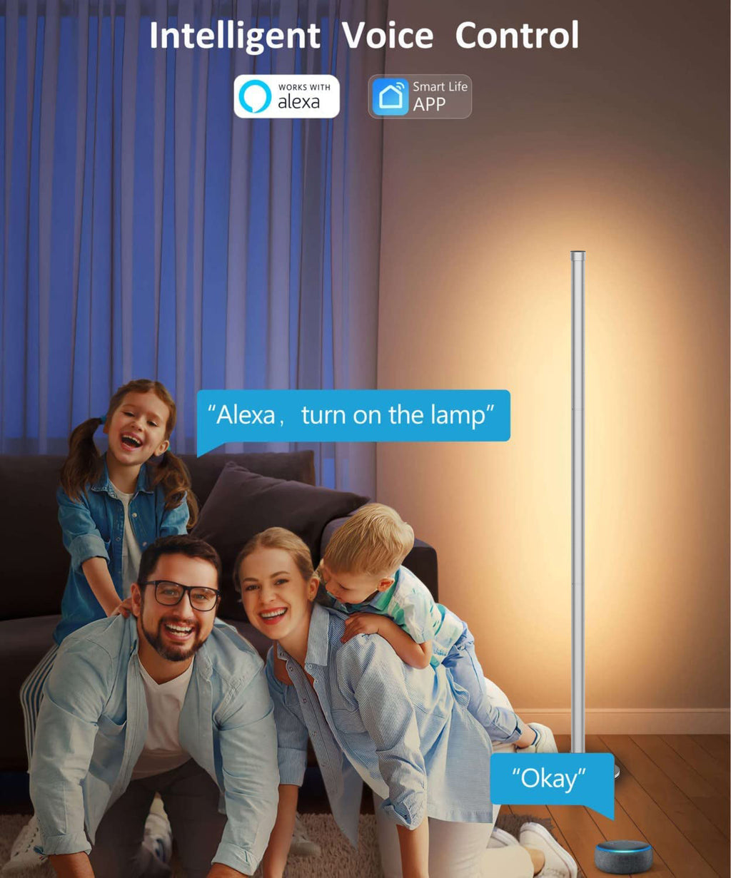 Close-up of Bluetooth controller for floor lamp