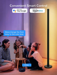 Durable acrylic material of the floor lamp