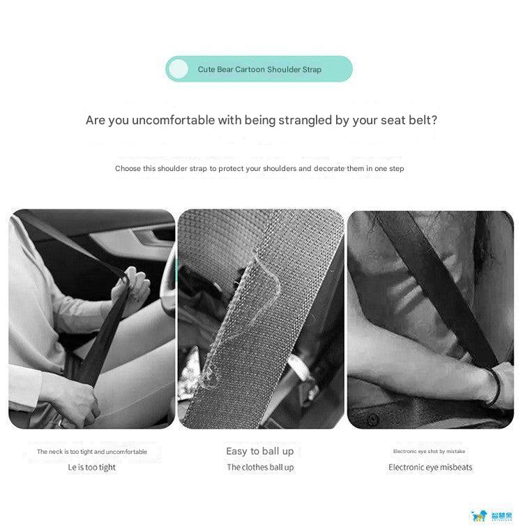 Watermelon Red car safety belt adjuster for children