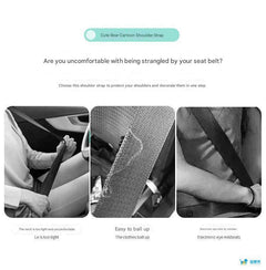Watermelon Red car safety belt adjuster for children