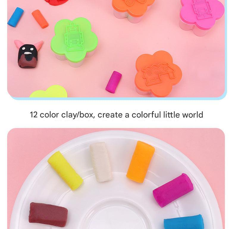 creative play modelling clay in colourful box