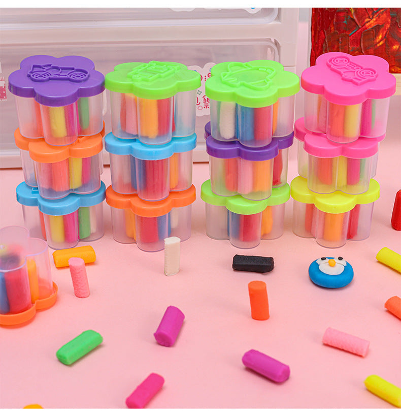 various shapes made with kids' modelling clay