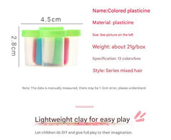 various shapes made with kids' modelling clay