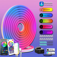 Installation of flexible neon light strips