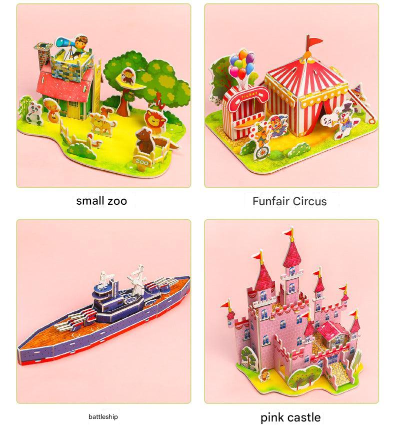 Colourful Fantasy Castle 3D puzzle set
