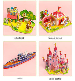 Colourful Fantasy Castle 3D puzzle set