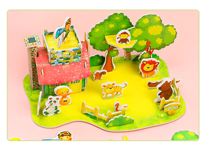 Child engaged with Animal Park themed puzzle