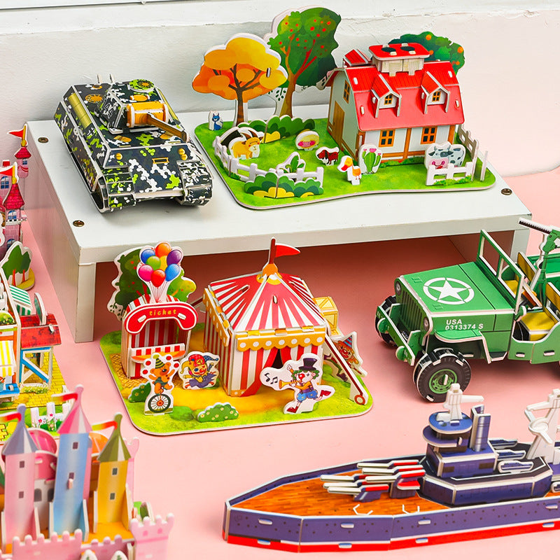 Colourful Fantasy Castle 3D puzzle set
