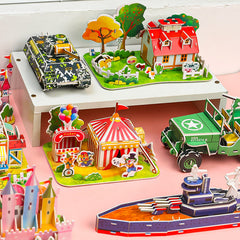 Colourful Fantasy Castle 3D puzzle set