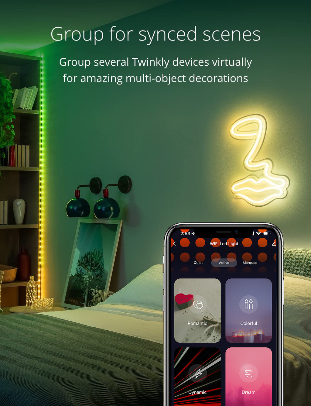 Smart LED String Lights on display