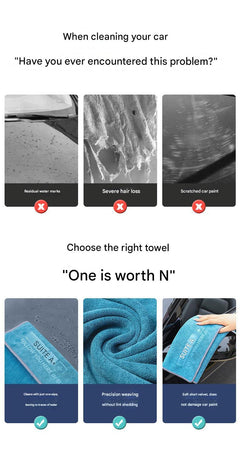 Packaging of premium car cleaning towel