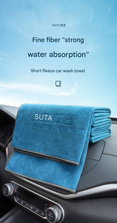 Ultra Absorbent Microfiber Car Towel in use