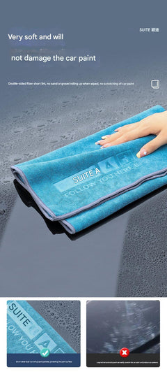 Close-up of dual-sided coral fleece towel