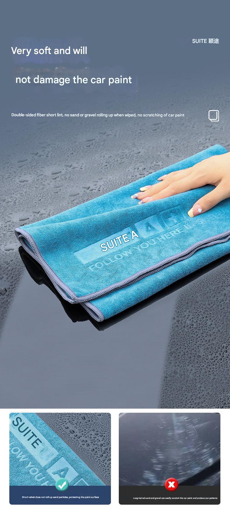 Close-up of dual-sided coral fleece towel
