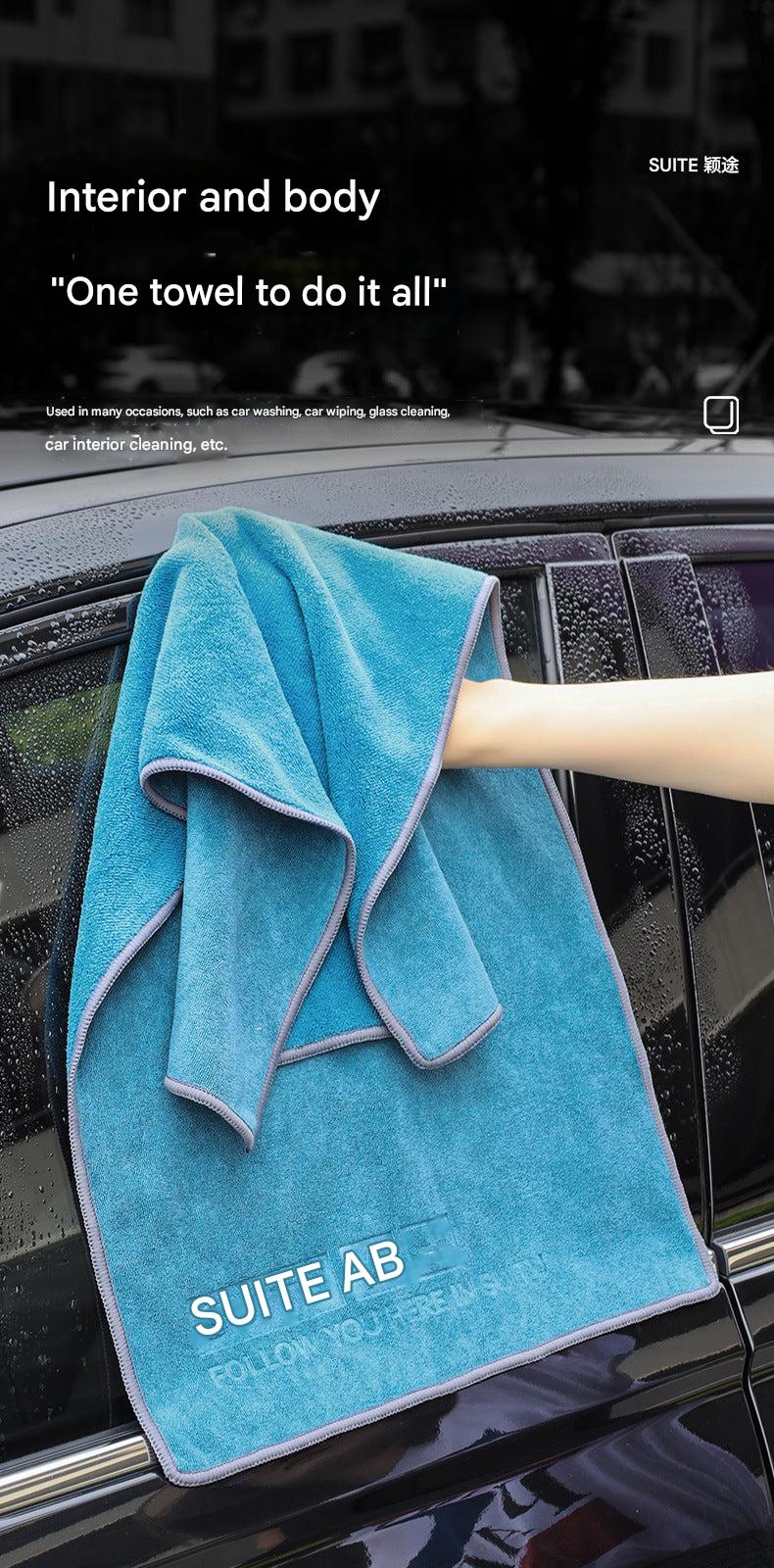 Textured coral fleece side of towel