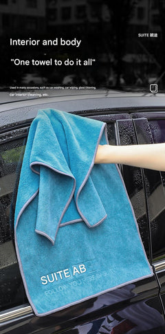 Textured coral fleece side of towel